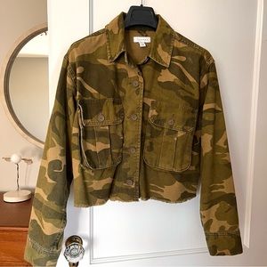 Topshop Cropped Camo Jacket